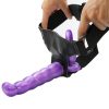 Violet-adulte-jeu-jouet-sexuel-gode-sangle-sur-gode-Double-Dongs-StrapOn-jouet-sexuel-produit-sexuel