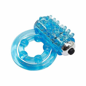 Anillo Peneano Doble Vibrador Estimulador Clítoris
